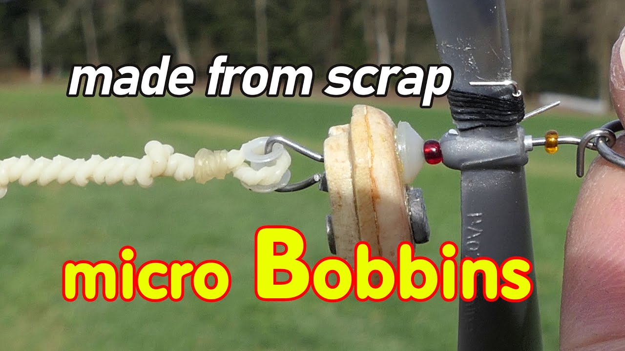 Micro Bobbins for rubber powered model airplane