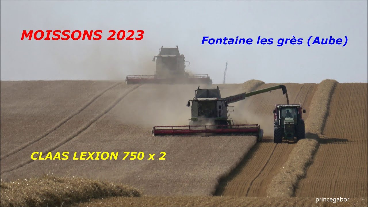 MOISSON 2023 / CLAAS LEXION 750  x2 / Fontaine Les grès / Aube