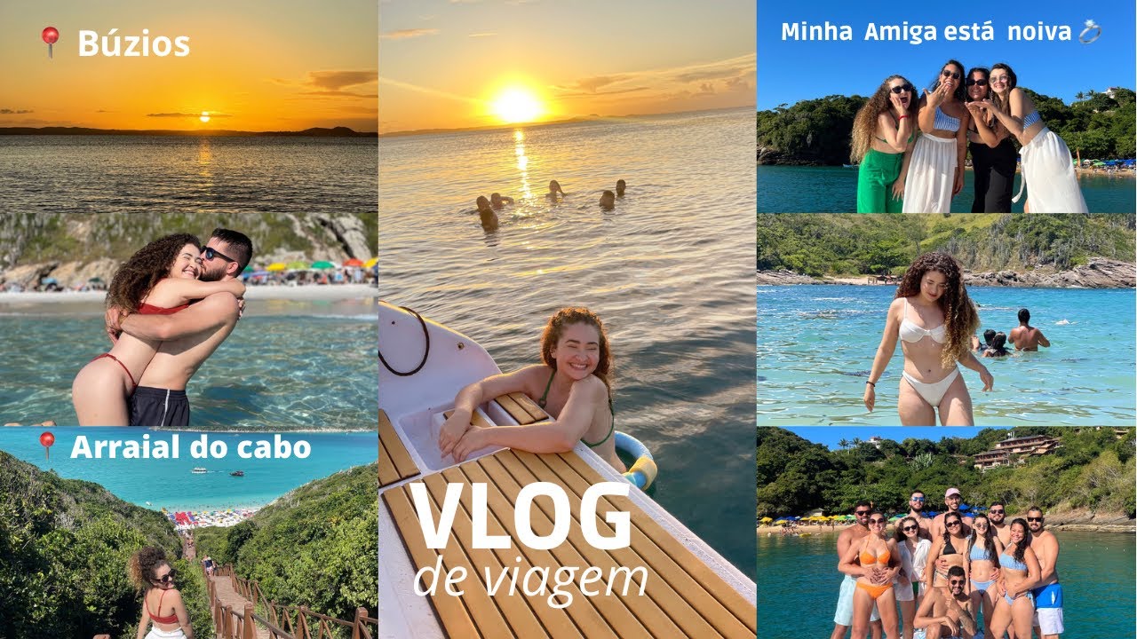 vlog de viagem #2 Búzios, Arraial do cabo, passeio de lancha, minha amiga ficou noiva e +