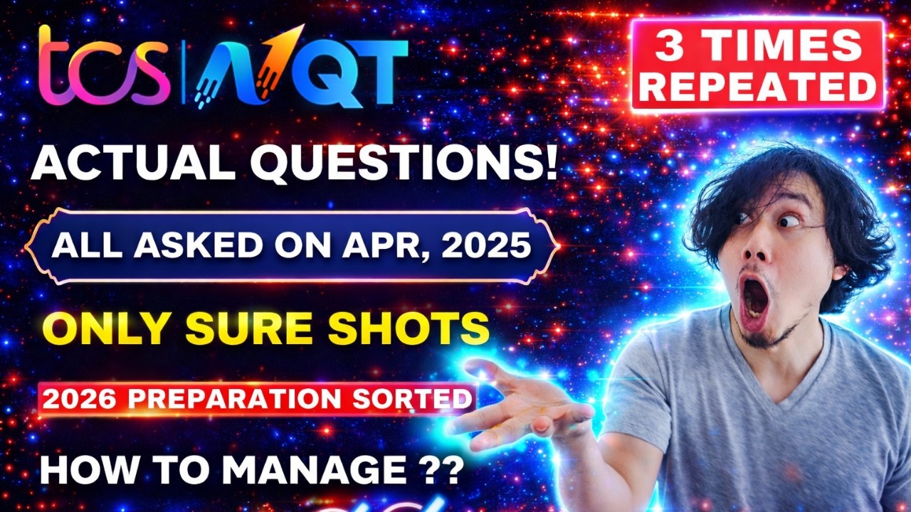 Sure Shots 💀🗿!! TCS NQT Aptitude Questions and Answers 2026 | UBK Anna