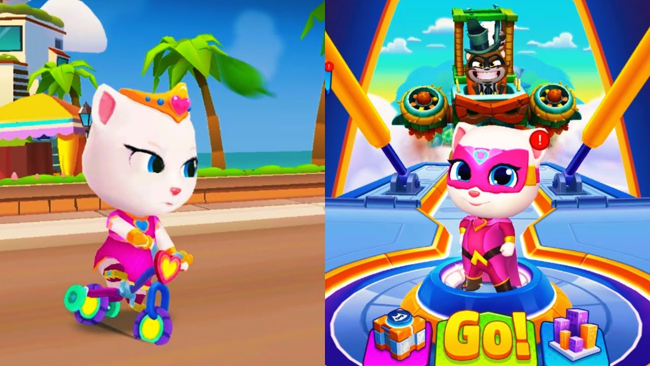 Talking Tom Hero Dash vs Talking Tom Gold Run - Gameplay Walkthrough
