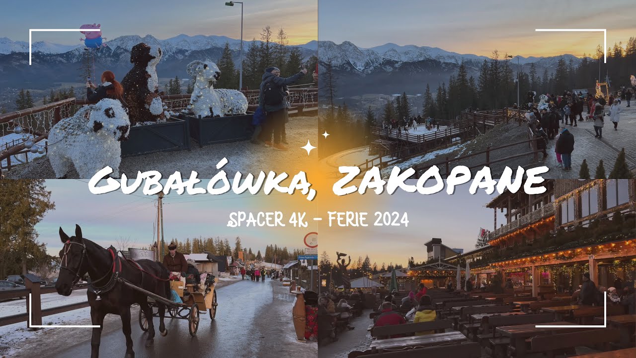 GUBAŁÓWKA PRZED ZACHODEM SŁOŃCA 4K 60FPS🏔Kraina Światła, Zakopane 2024