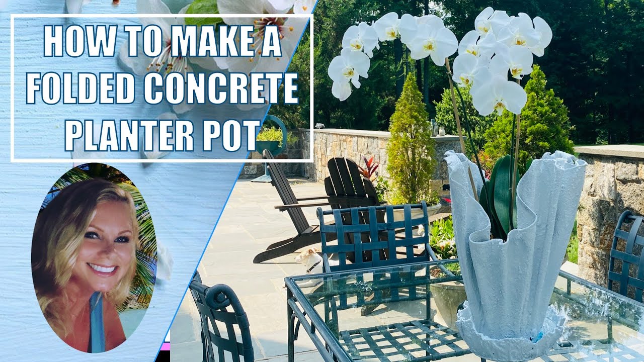(143) HOW TO MAKE AN ELEGANT CONCRETE PLANTER POT SCULPTURE