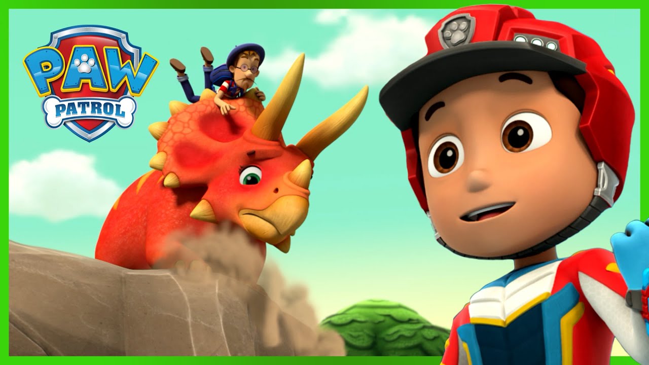 Dino-redning: Vovserne redder triceratops-f&oslash;lget - PAW Patrol P&aring; Dansk Tegnefilm for b&oslash;rn