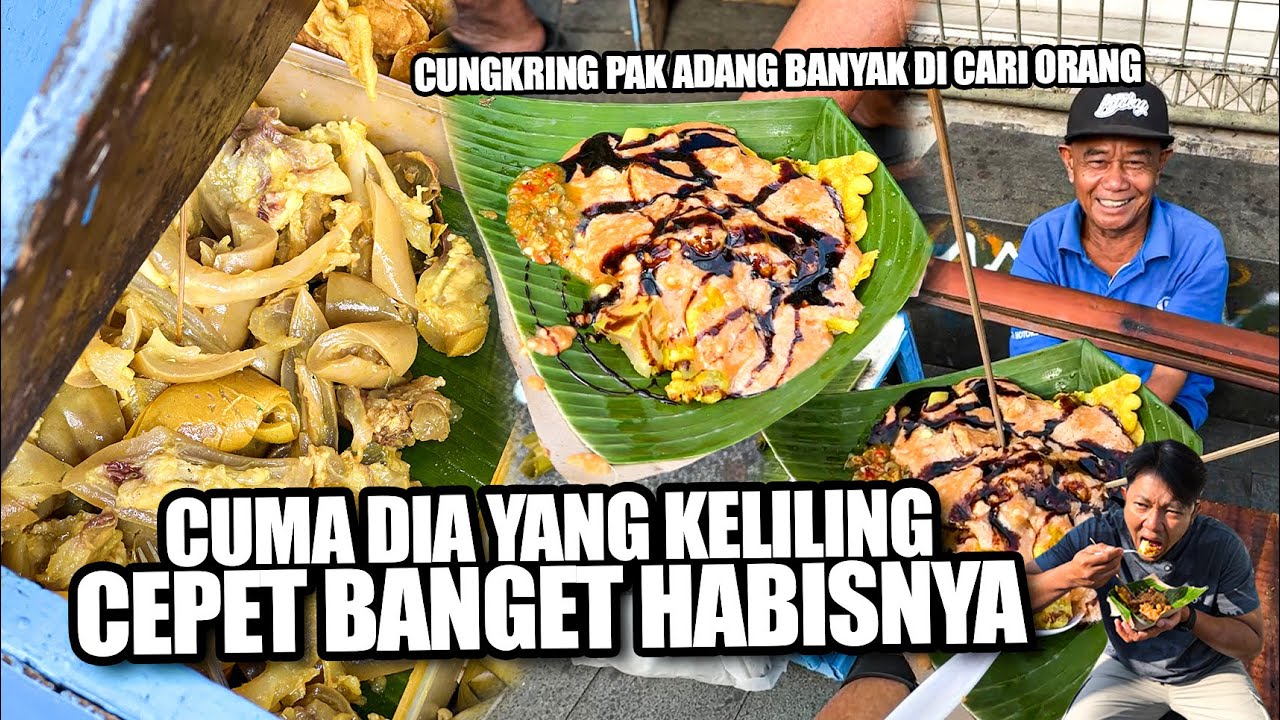 CUNGKRING PAK ADANG JUALAN MASIH KELILING PAKE PIKULAN, BANYAK YG CARI CEPET ABISNYA !!