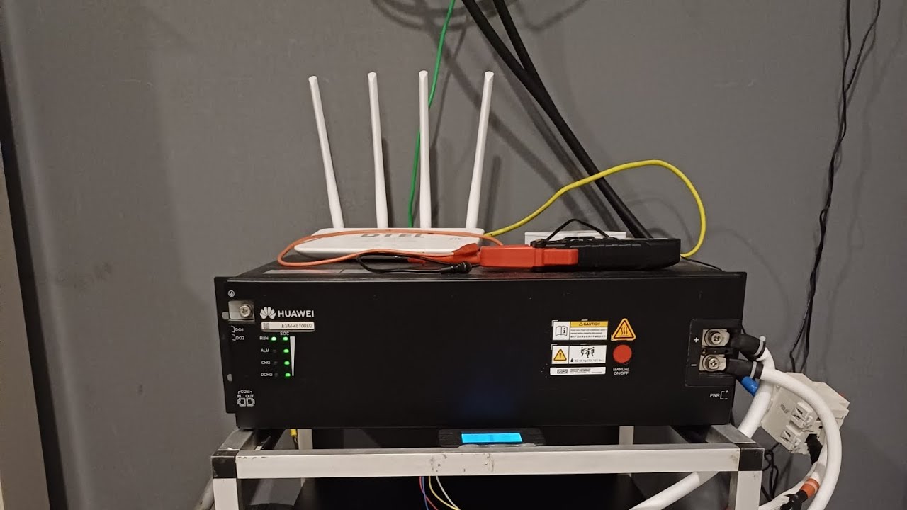 Teste de fogo bateria Huawei EMS48100U2. Bateria injetando na rede.