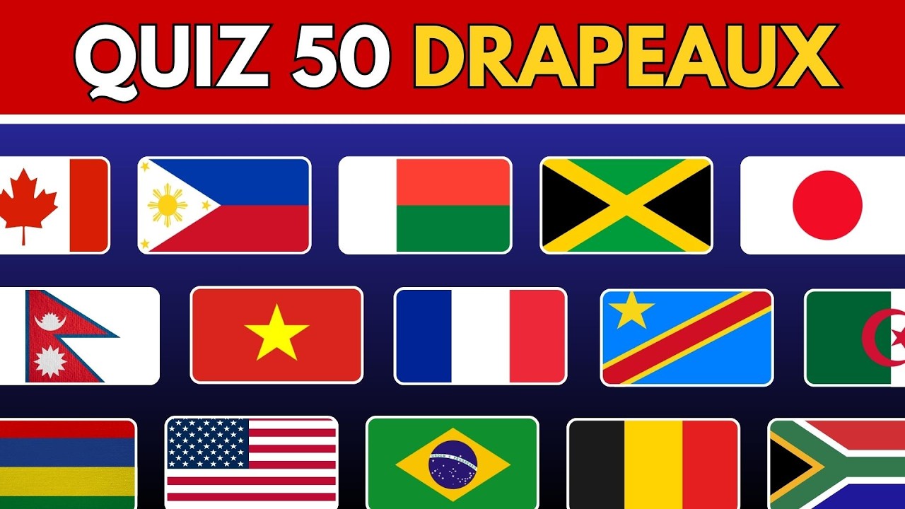🌍 PEUX-TU DEVINER CES 50 DRAPEAUX ? 🚩#quiz  #drapeau #géographie