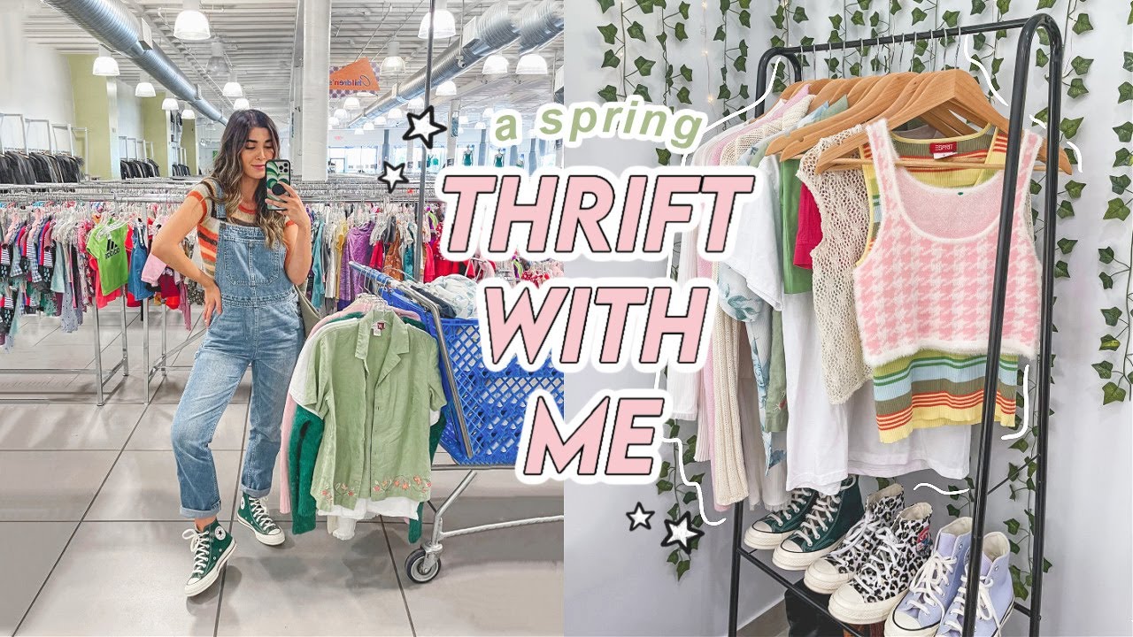 THRIFTING SPRING OUTFITS 🌷 *i found the pastel wardrobe of your dreams*