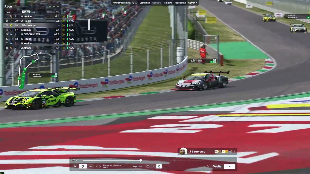 Monza curvón, Ferrari 296GT3 LMU