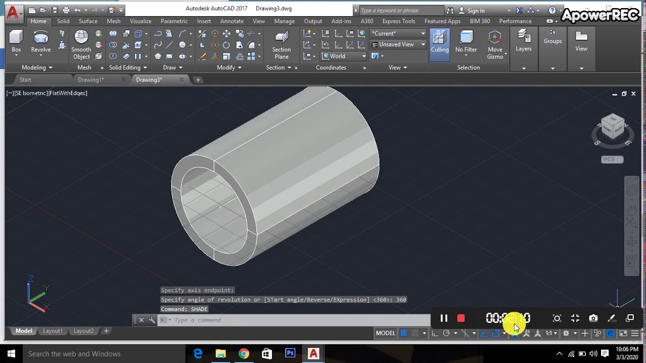 How to make Cylinder in AutoCAD - Redesign Engineering
