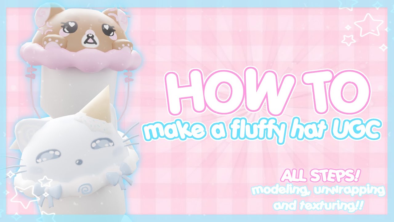 how to make a fluffy hat! (all steps & beginner friendly!) KAWAII CUTE UGC TUTORIAL