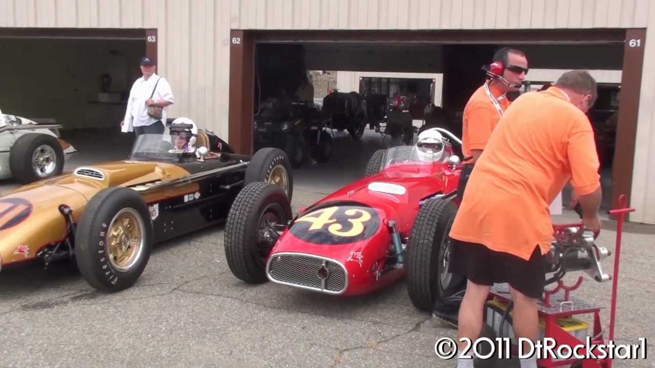 Vintage Racing - 1950s Indy Cars startup and race