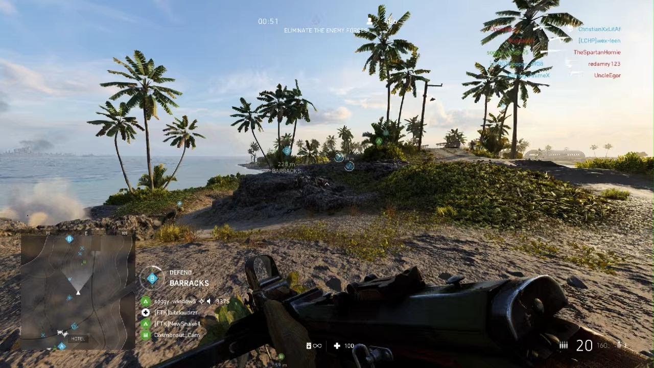 Wake Island - Medic MP34/MP28 gameplay - 93/9