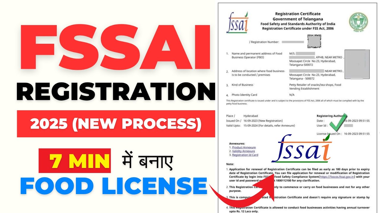 Fssai License Registration 2025 | How to Apply (Step By Step) | Download Certificate in 10 Min