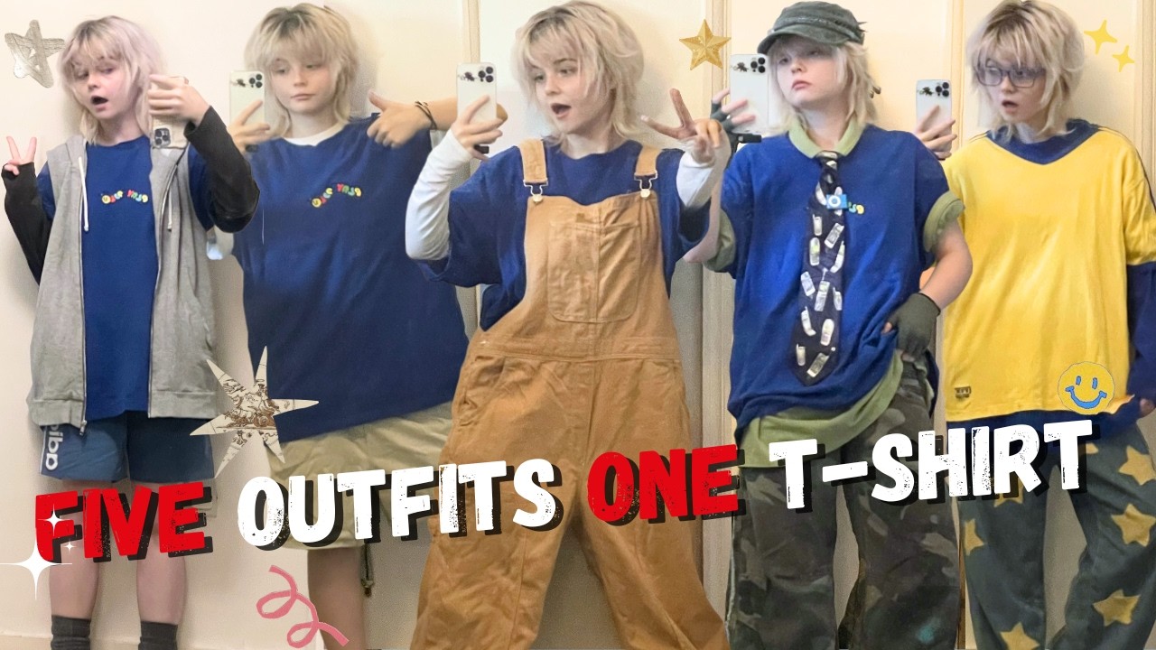 5 Outfits from 1 T shirt!
