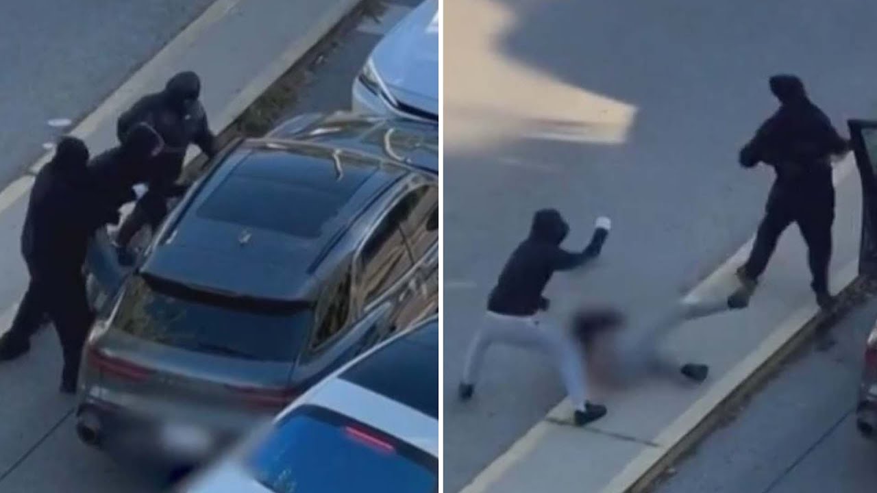 Caught on Cam: Violent robbery of suitcase full of cash