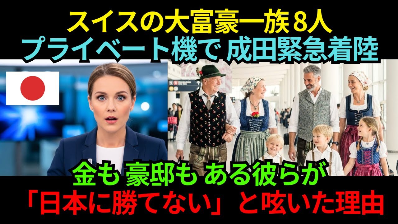 スイスの大富豪一族が成田に緊急着陸！5日間で人生観が激変…帰国後「日本には勝てない」と呟いた理由とは？【海外の反応】