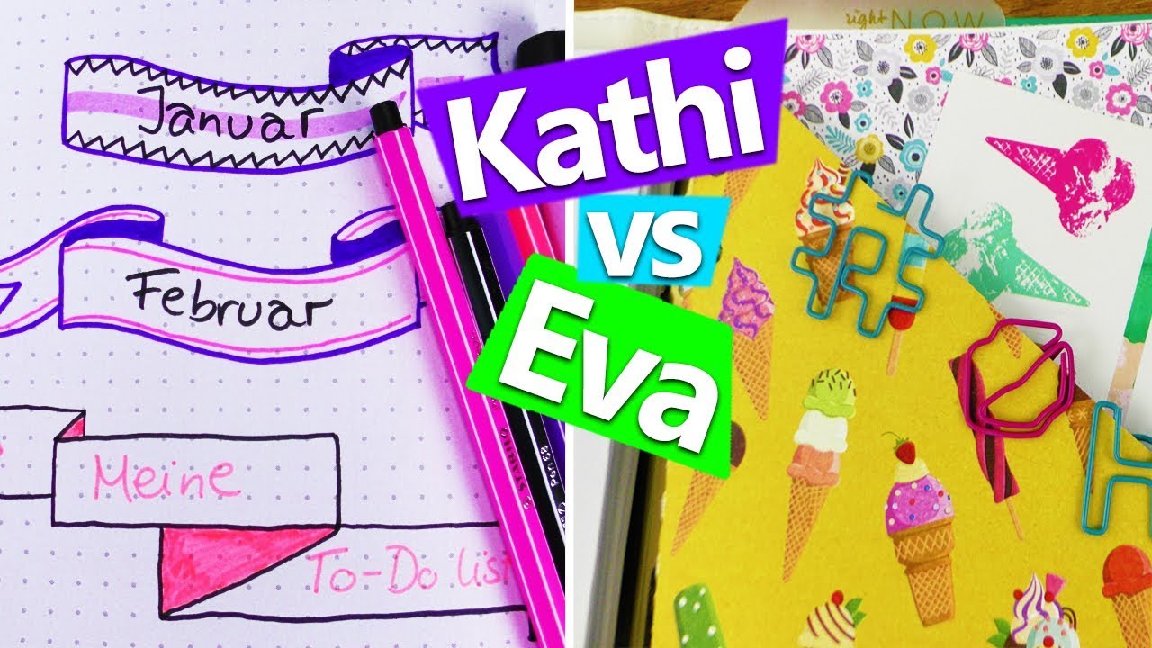 DIY Inspiration Challenge #151 | Bullet Journal & Kalender Ideen | Eva vs. Kathi | Kreative Ideen