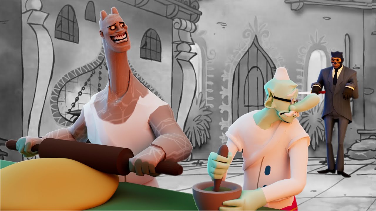 Foie Gras Cat Intimidates Mung and Schnitzel ( TF2 Parody )