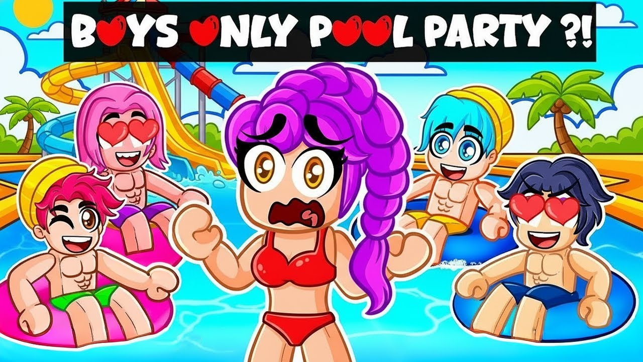 Rumi TRAPPED at a BOYS ONLY Pool Party in Roblox! 😱 | Kpop Demon Hunters