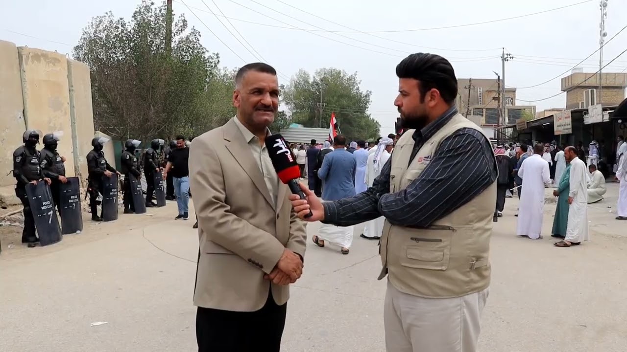 تظاهرات الفلاحين أمام مجلس محافظة بابل