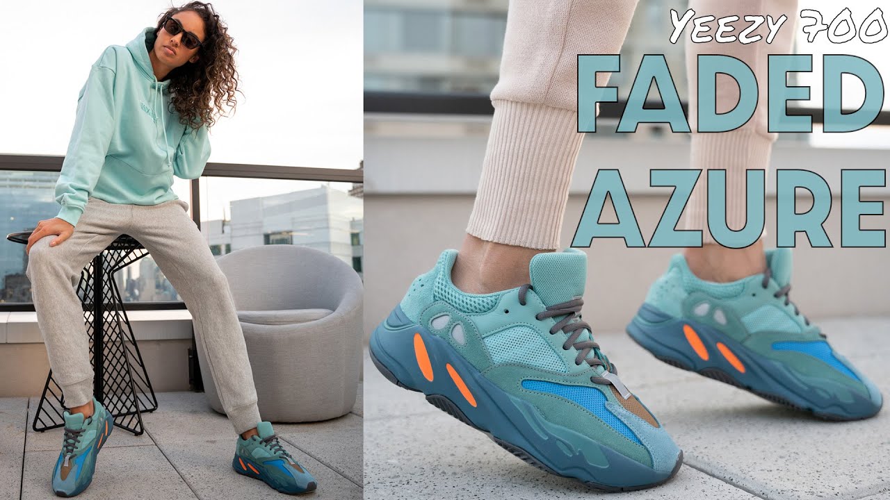 IS THIS YEEZY WORTH IT?  YEEZY 700 FADED AZURE ON FOOT REVIEW and HOW TO STYLE