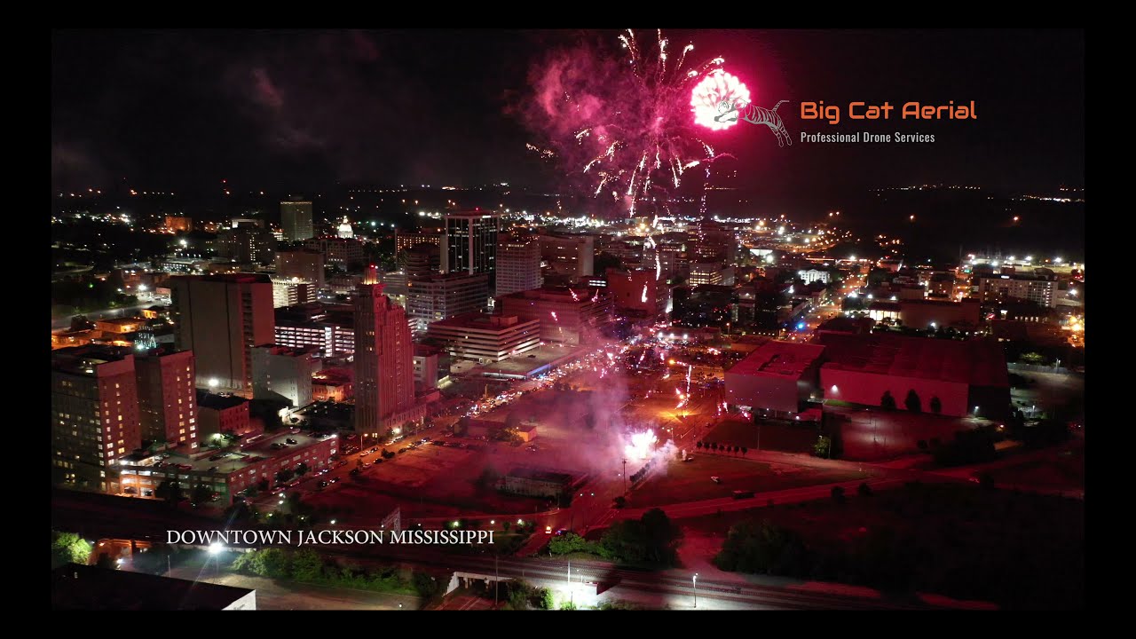 Relaxing Fireworks Extravaganza in 4K Jackson Mississippi