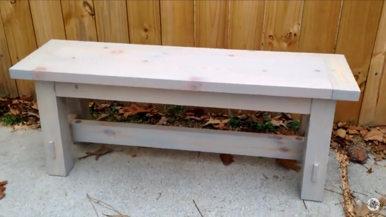 2x4 Bench with Mortise & Tenon Breadboard Ends