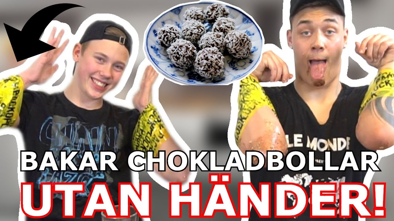 BAKAR CHOKLADBOLLAR UTAN HÄNDER! | CHALLENGE