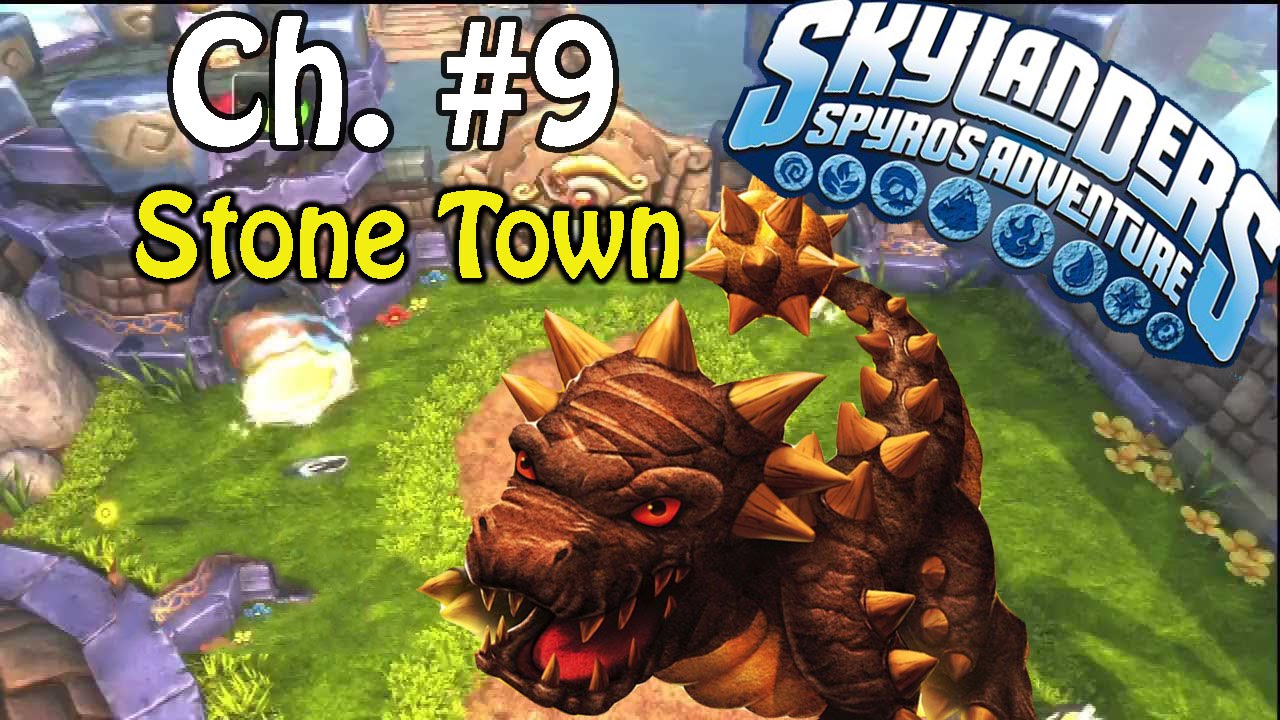 Skylanders Spyro's Adventure Wii Walkthrough Chpater 9 Stone Town 100%