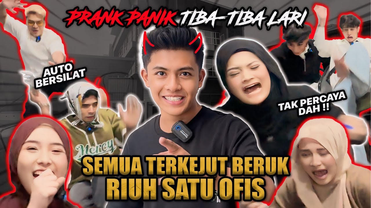 PRANK TERKEJUT TIBA-TIBA LARI!!! AITEAM P4NIK SAMPAI KECOH OFIS?!