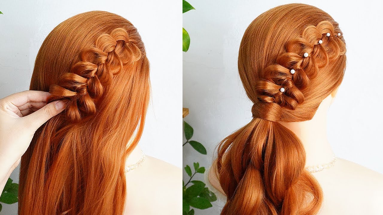Peinados Fáciles Con Trenzas Y Cola De Caballo | Peinados Hermosos Con Trenzas Para Niñas
