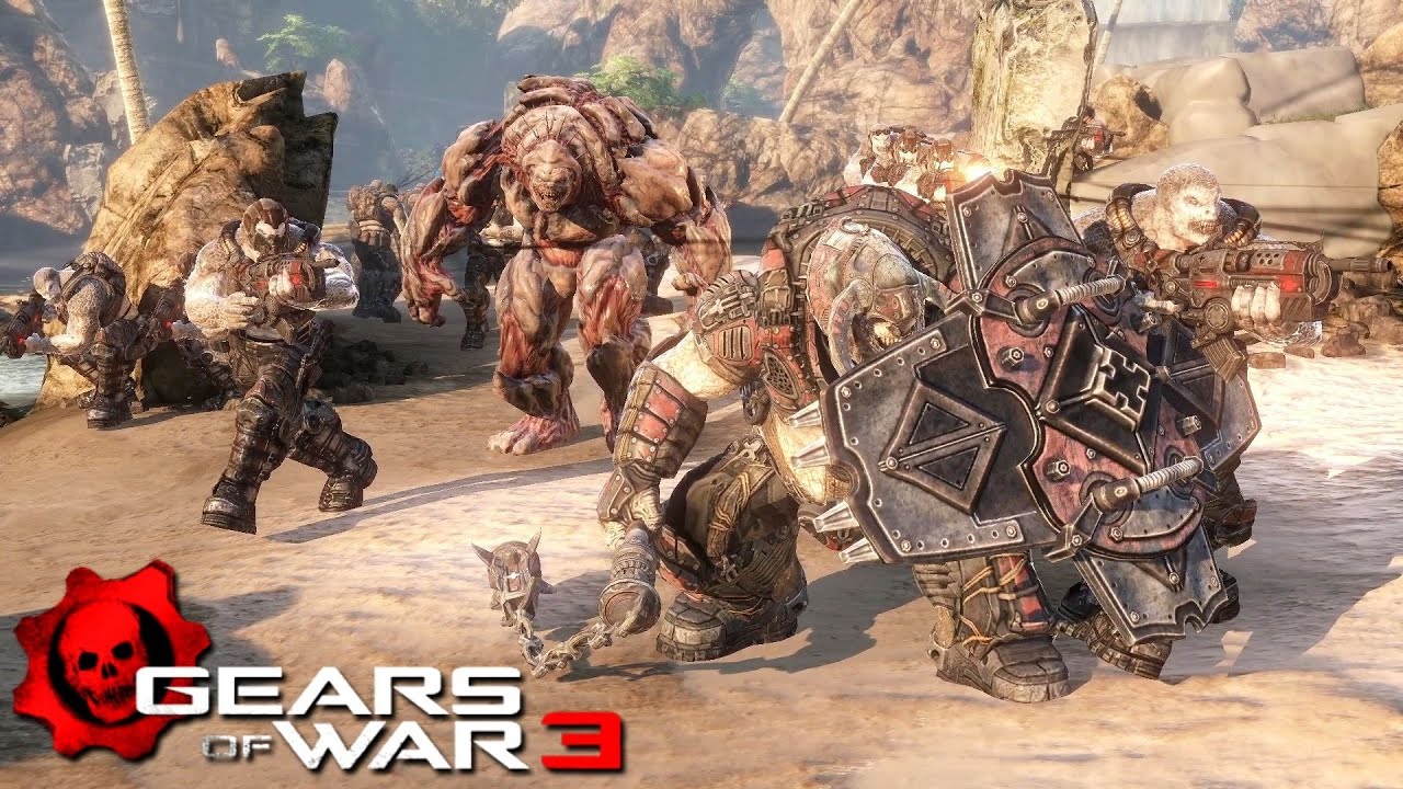 GEARS OF WAR 3 NPC Wars #2 (Locust vs COG)