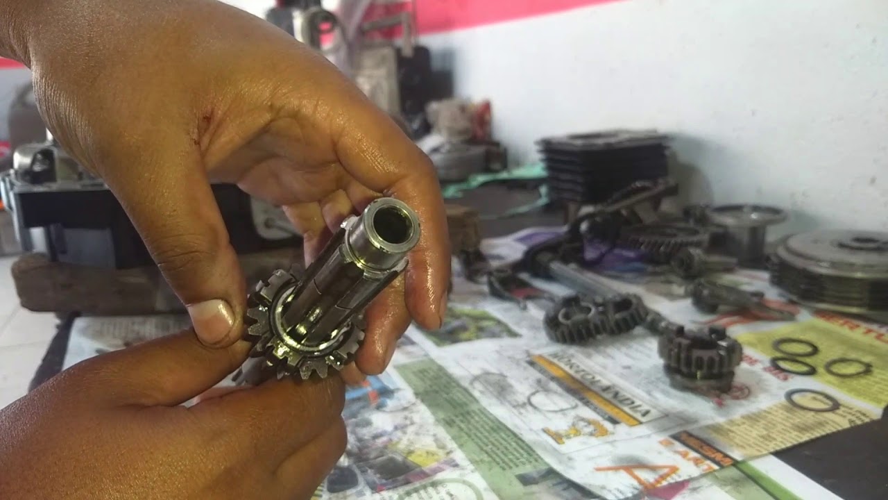 Montagem eixo primário e secundário cg 125
