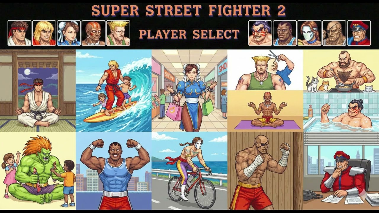 Player Select | STREET FIGHTER II: THE SWING SESSIONS | ストII BGM (AI COVER)