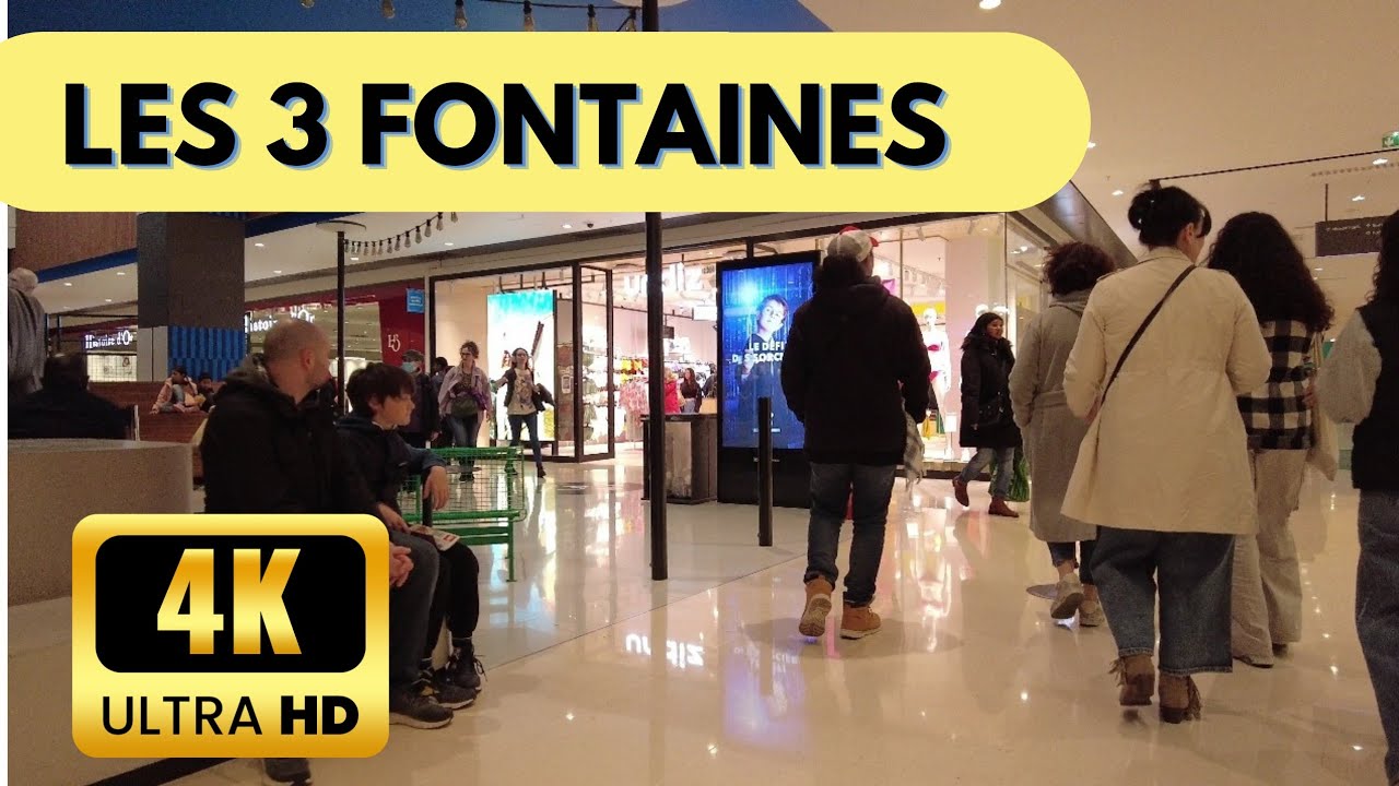 Centre commercial les 3 fontaines à Cergy Pontoise 2023