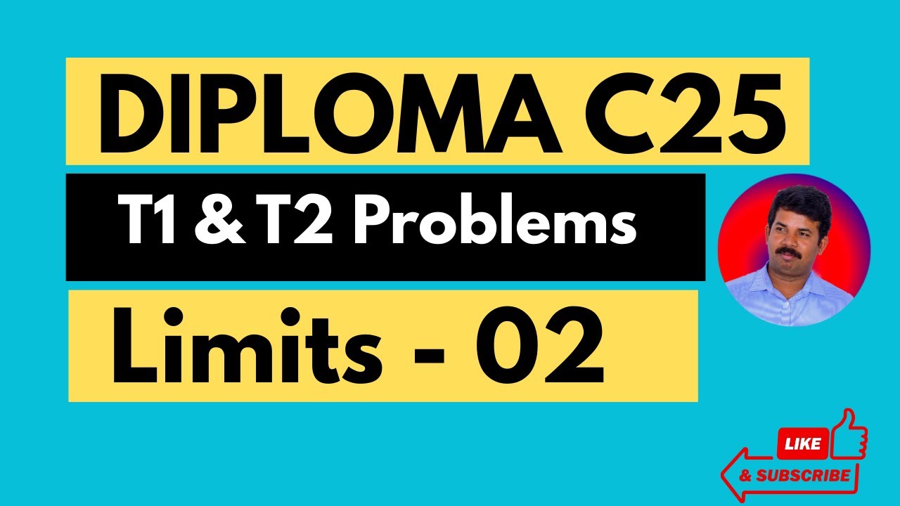 02 || Type 1 and Type 2 problems  Limits | Karnataka Diploma C25 Maths | @RaviRnandi