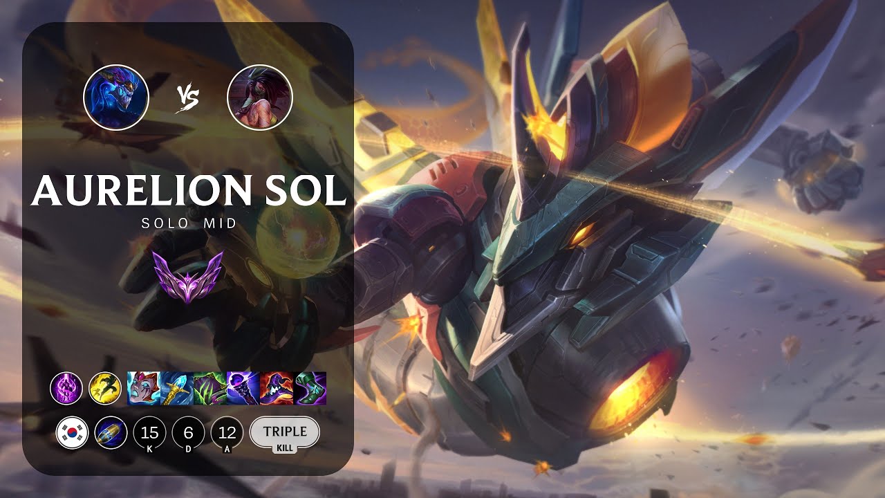 Aurelion Sol Mid vs Akali - KR Master Patch 13.24