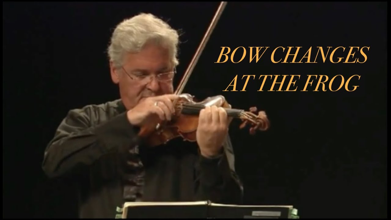 🎻 VIOLIN BOW CHANGE AT THE FROG EXAMPLES - Normal speed/slow motion