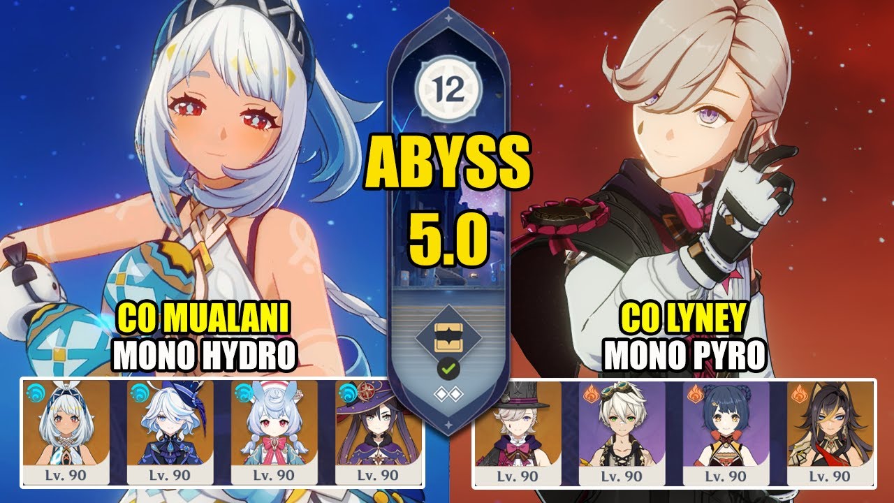 C0 Mualani Mono Hydro & C0 Lyney Mono Pyro | Spiral Abyss 5.0 | Genshin Impact 【原神】