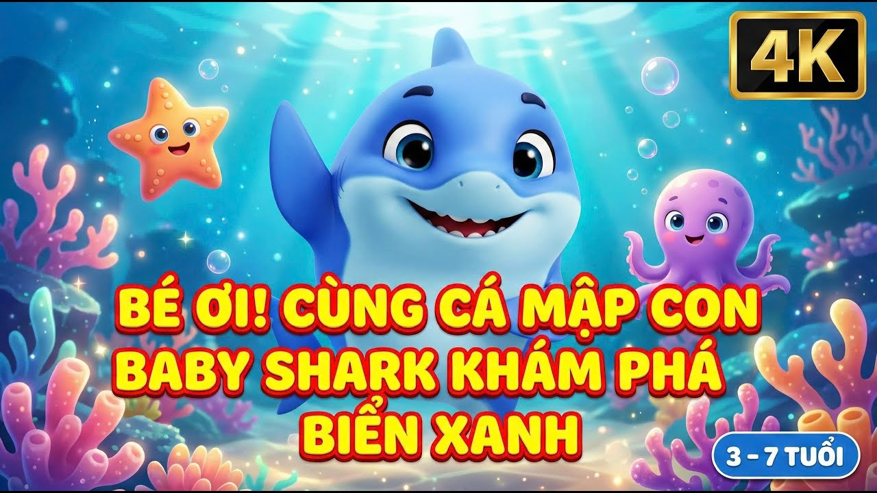 🌊 Cá Mập Con BABY SHARK Phiêu lưu Biển Xanh | Nhạc Thiếu Nhi Bé yêu Thích – Giáo Dục Cho Bé 3–7 Tuổi