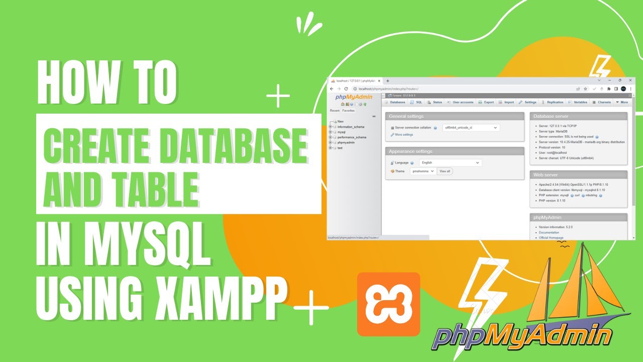 💻 How to create database and table in MySQL using XAMPP (phpMyAdmin) | Must See! 💻 (2022)