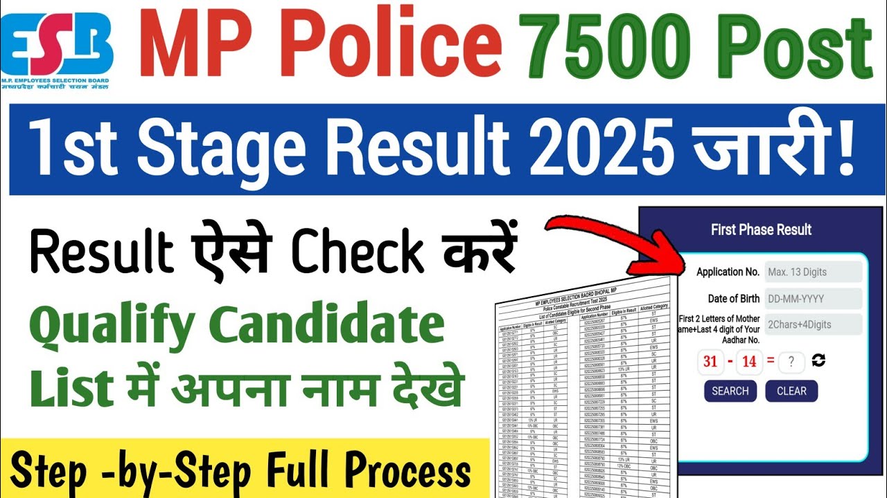 Mp Police Result 2025 Out|Mp Police Result 2025 Kaise Dekhe|Mp Police Result 2025 Cut Off Kitna Gya 