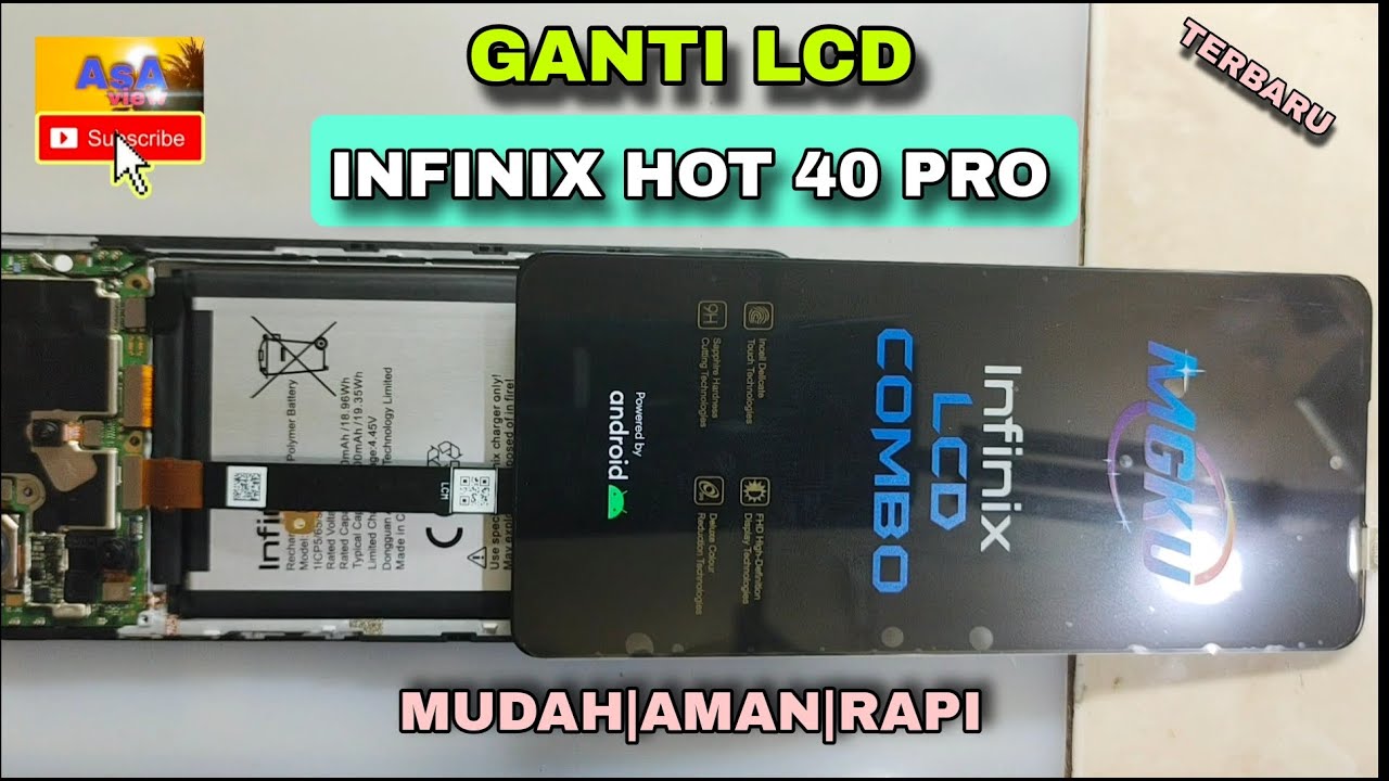 CARA GANTI LCD INFINIX HOT 40 PRO AMAN DAN RAPI || INFINIX HOT 40 PRO REPLACEMDNT LCD