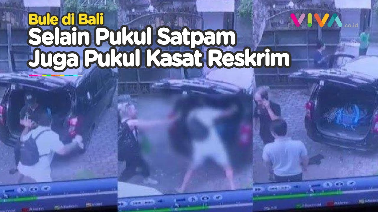 Bule Pukul Satpam di Bali Bikin Onar Saat Ditangkap, Kasat Reskrim Kena Bogem