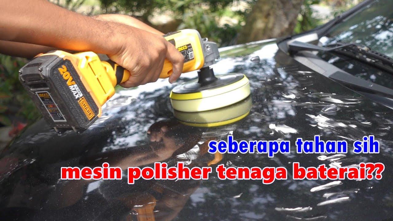 tes dan review mesin poles tenaga baterai - INGCO APLI2001 Cordless brushless Angle Polisher