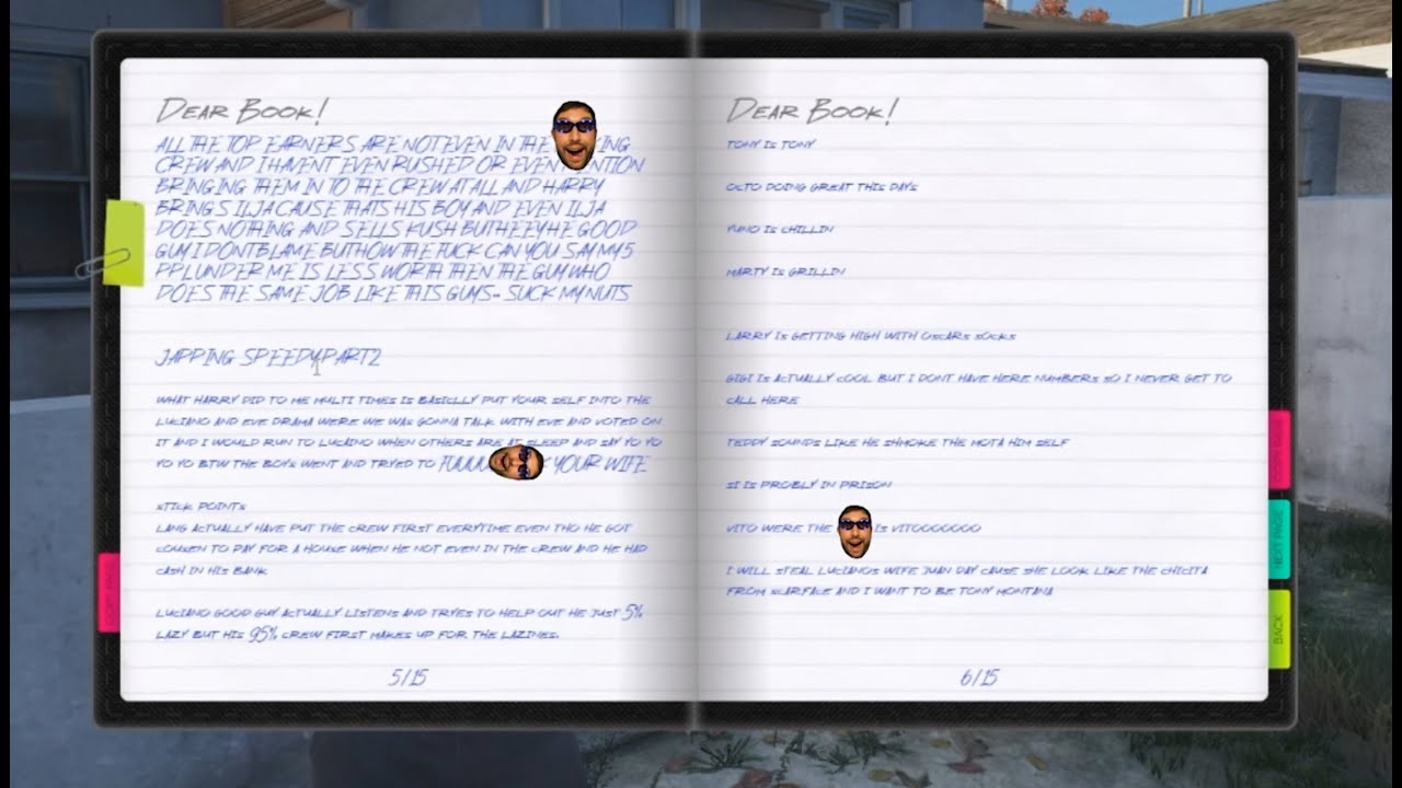 Luciano reacts to Speedy's book