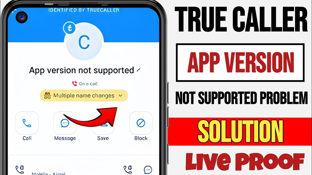 Truecaller App Version Not Supported | App Version Not Supported Truecaller Problem Fix