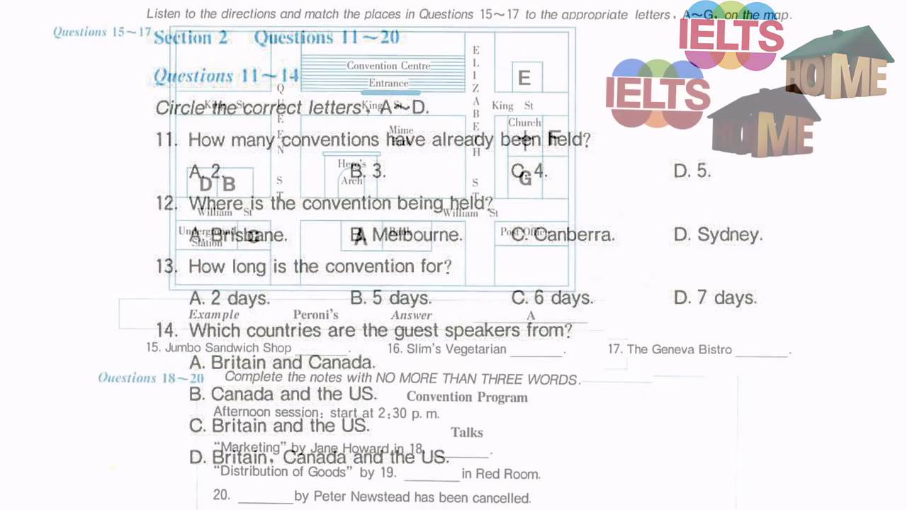 ielts listening Full practice test 2015 with answers Test 5