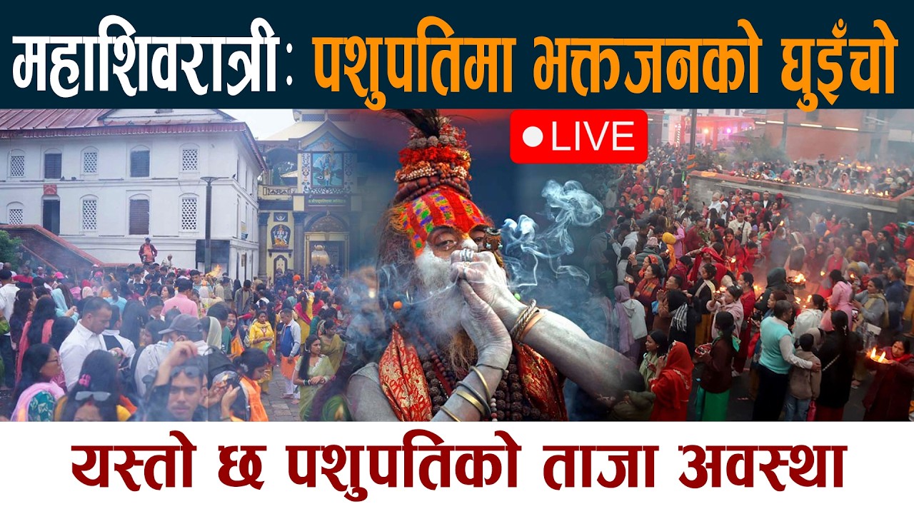 🔴LIVE: महाशिवरात्री, पशुपतीमा भक्तजनको भिड, यस्तो छ पशुपतीको अहिलेको अवस्था Mahashivratri Pashupati